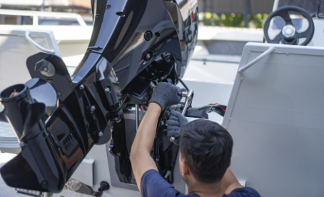 Outboard engine service